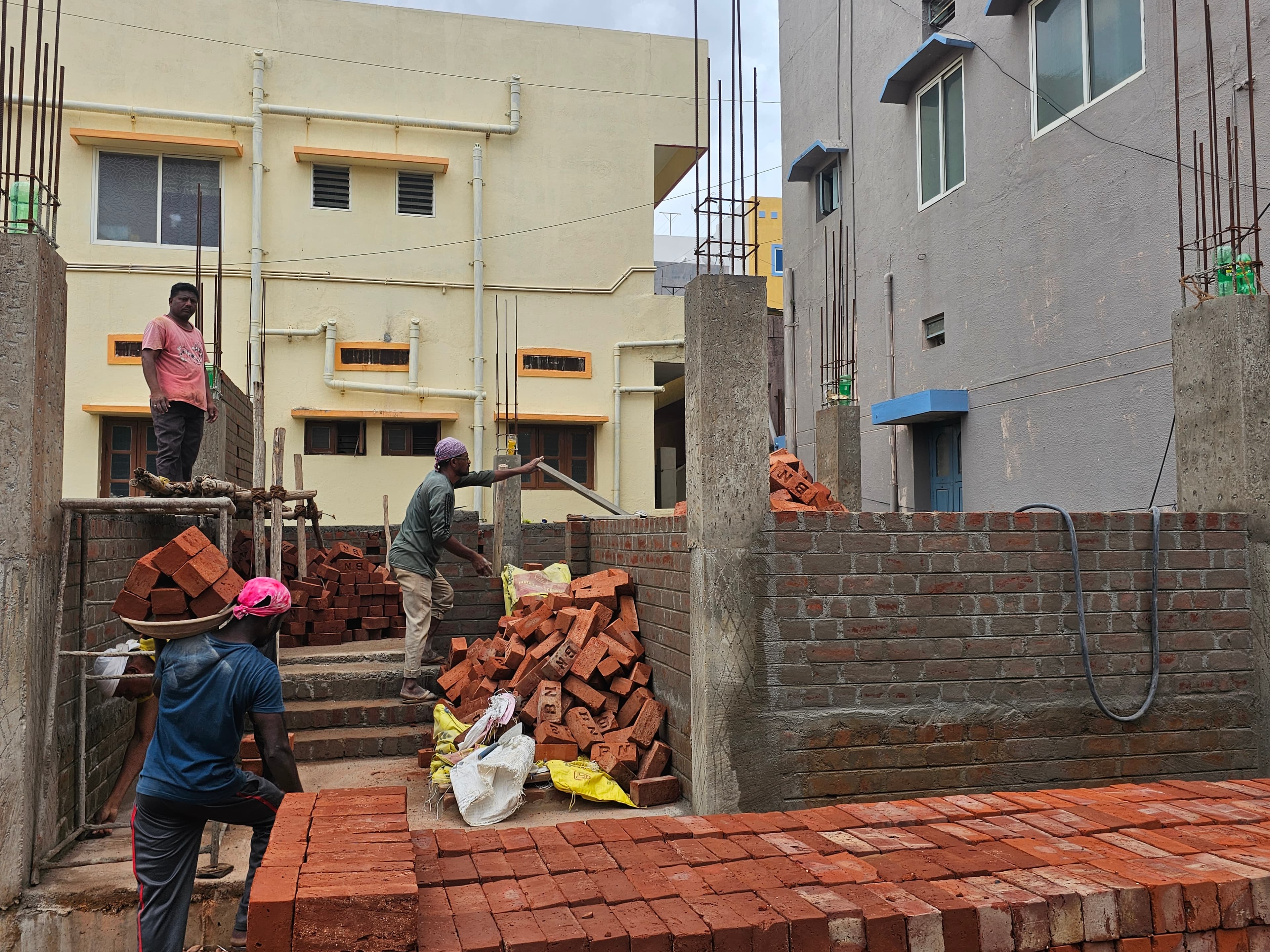 On-site residential construction work